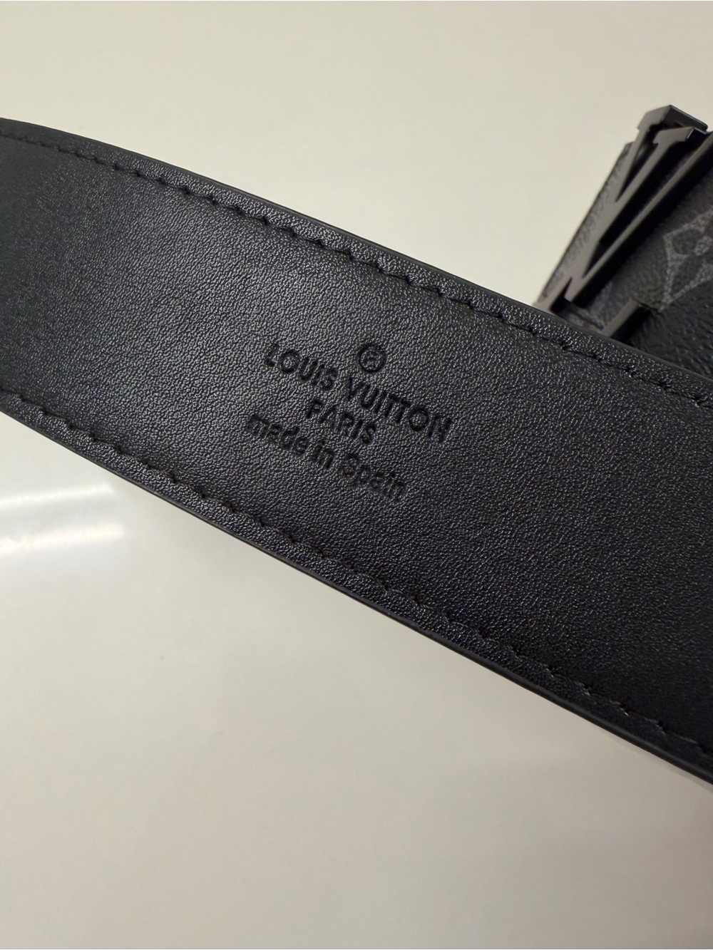 Louis Vuitton Black Monogram Eclipse LV Initiales Belt - Picture 4 of 10